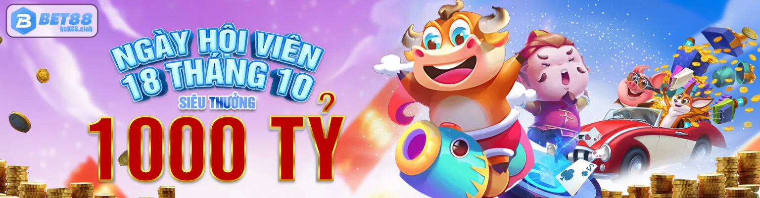 Banner khuyến mãi bet88 dành cho hội viên 1000 Tỷ